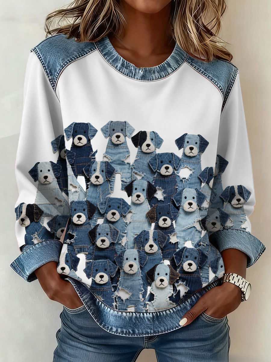 Sudadera de mujer Denim Puppy