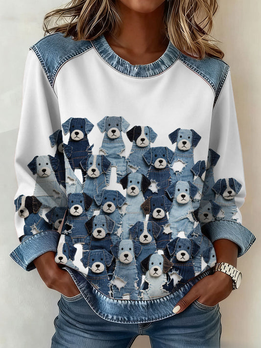 Sudadera de mujer Denim Puppy