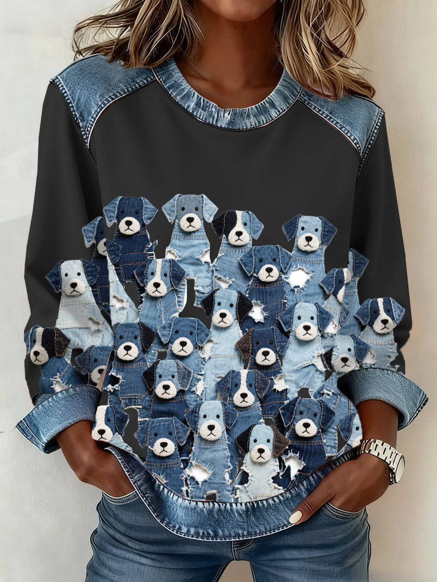 Sudadera de mujer Denim Puppy