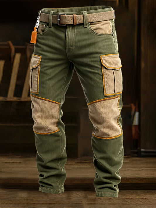 Pantalones casuales del trabajo del estilo del negocio retro de los hombres