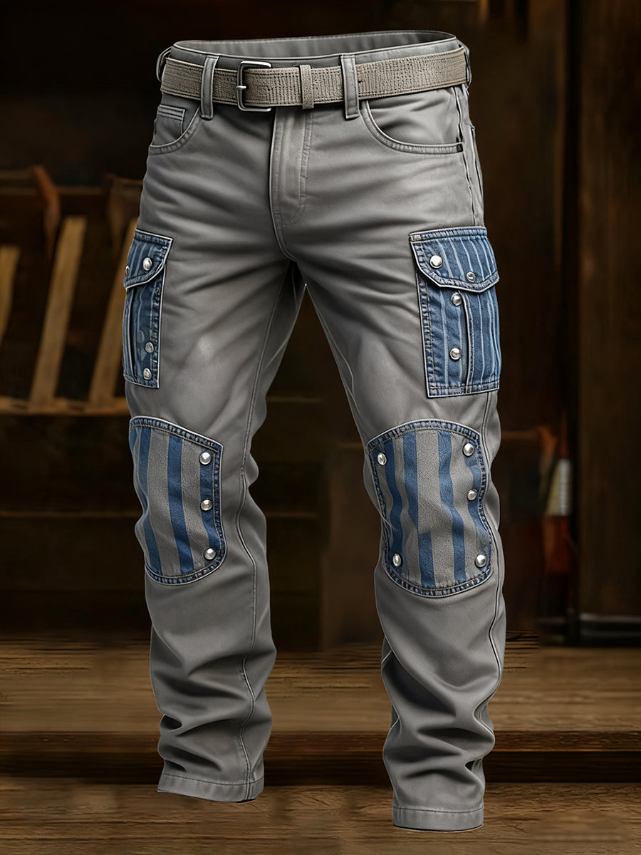Pantalones casuales del trabajo del estilo del negocio retro de los hombres