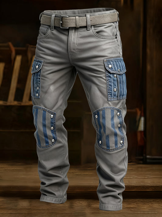 Pantalones casuales del trabajo del estilo del negocio retro de los hombres