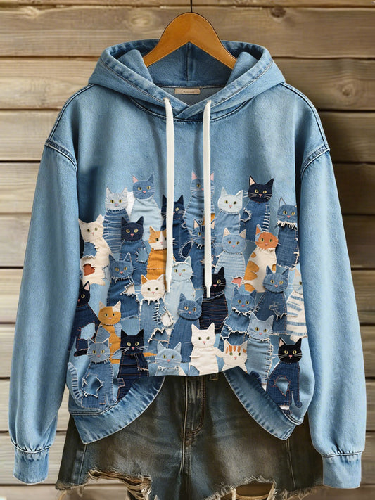 Sudadera Denim Kitten para mujer