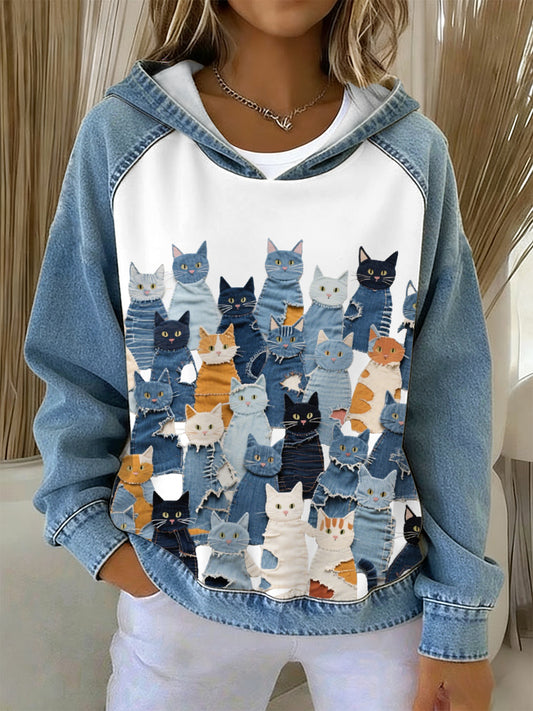 Sudadera Denim Kitten para mujer