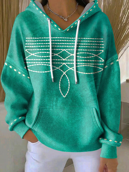 Mujer Vintage Western Hoodie