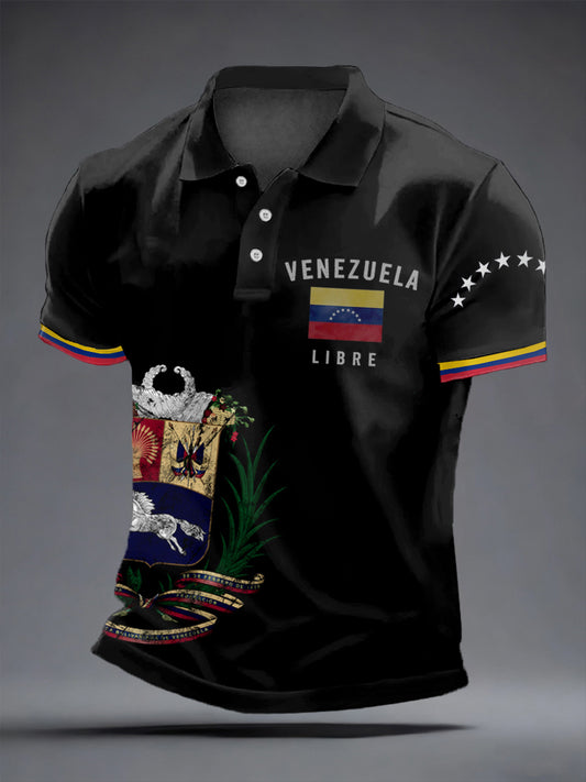 Camisa estampada Venezuela Libre para hombre