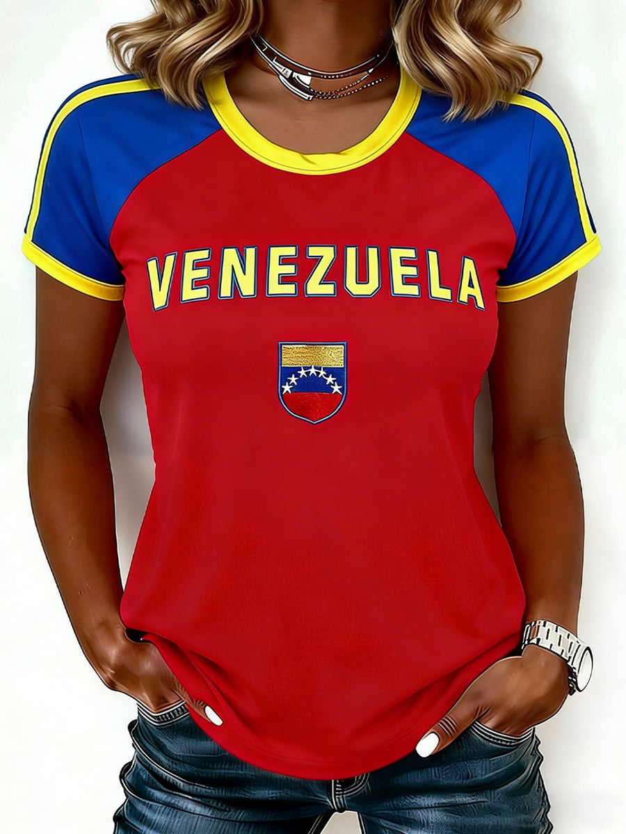 Camiseta con estampado de Venezuela para mujer