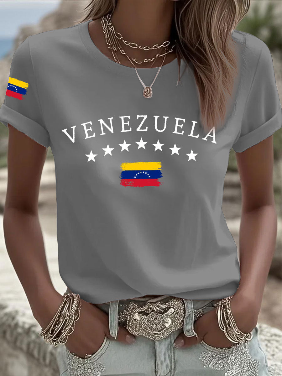Camiseta casual venezolana de mujer