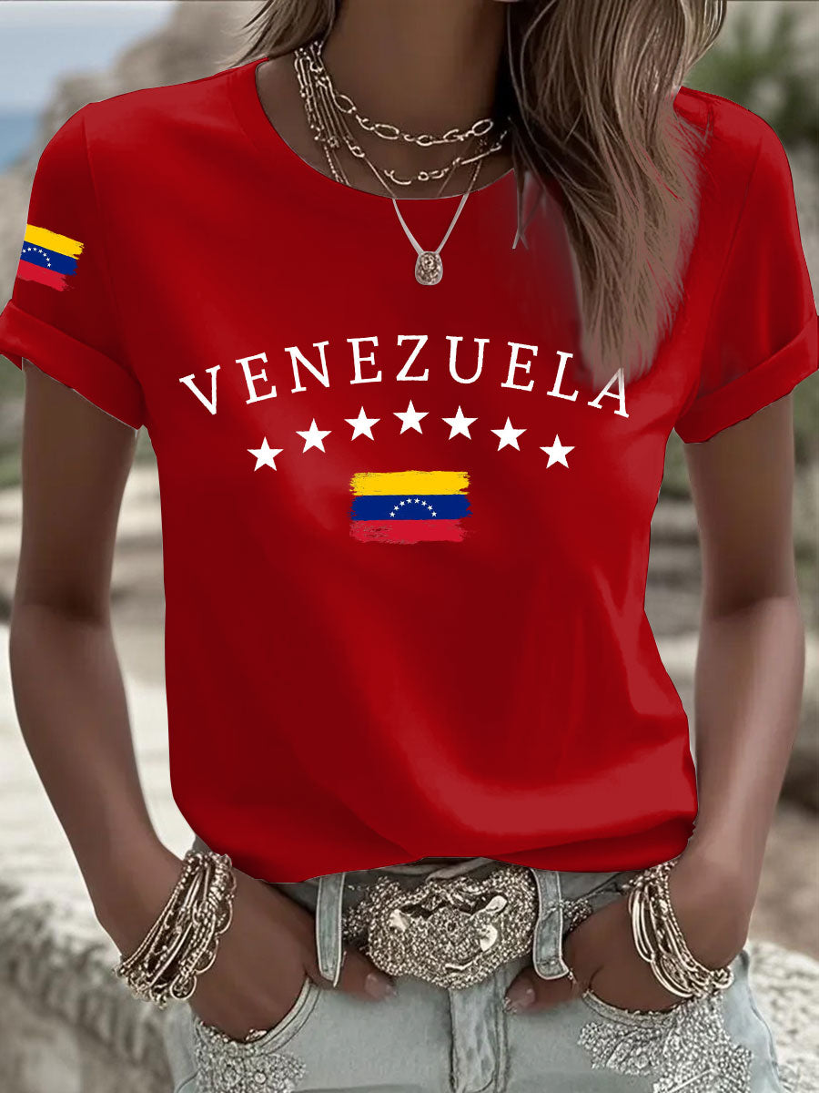 Camiseta casual venezolana de mujer