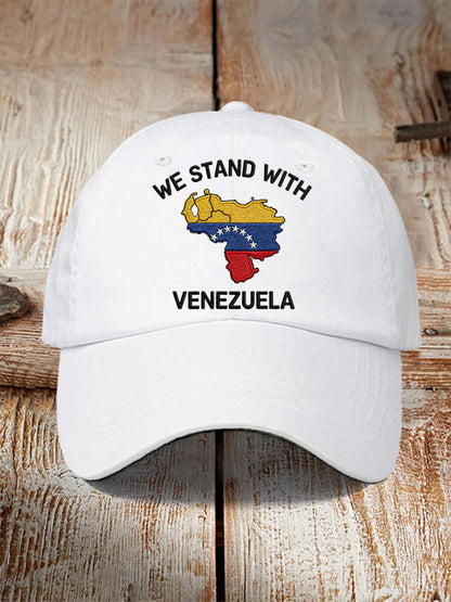 Unisex Estamos de pie con el sombrero de la impresión de Venezuela