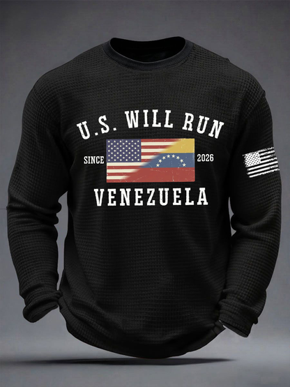 Estados Unidos correrá Venezuela desde 2026 Libertad Venezuela impreso camiseta de manga larga