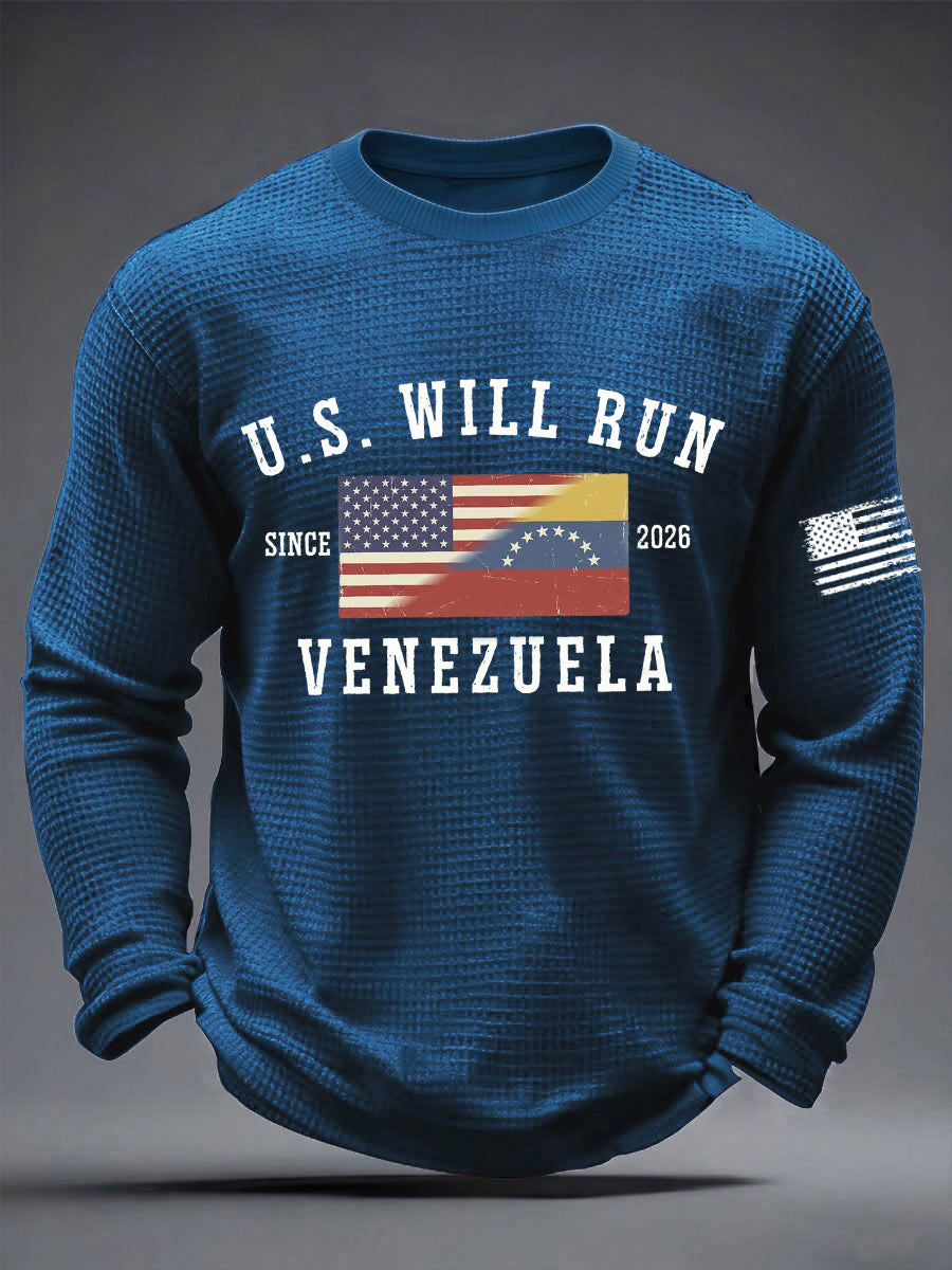 Estados Unidos correrá Venezuela desde 2026 Libertad Venezuela impreso camiseta de manga larga
