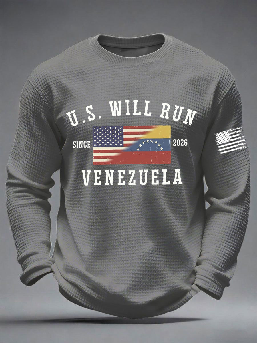 Estados Unidos correrá Venezuela desde 2026 Libertad Venezuela impreso camiseta de manga larga
