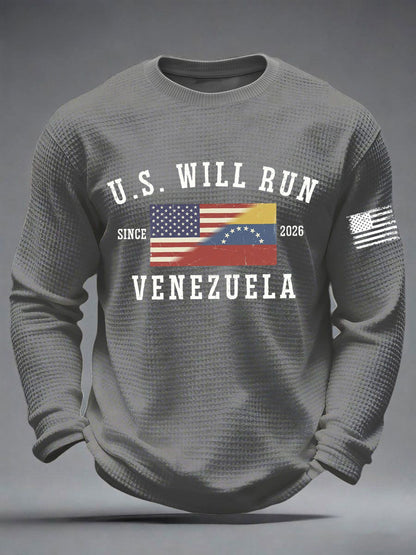 Estados Unidos correrá Venezuela desde 2026 Libertad Venezuela impreso camiseta de manga larga