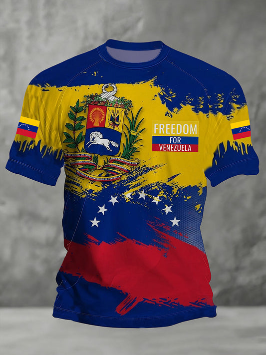 Camiseta de manga corta Freedom Venezuela para hombre