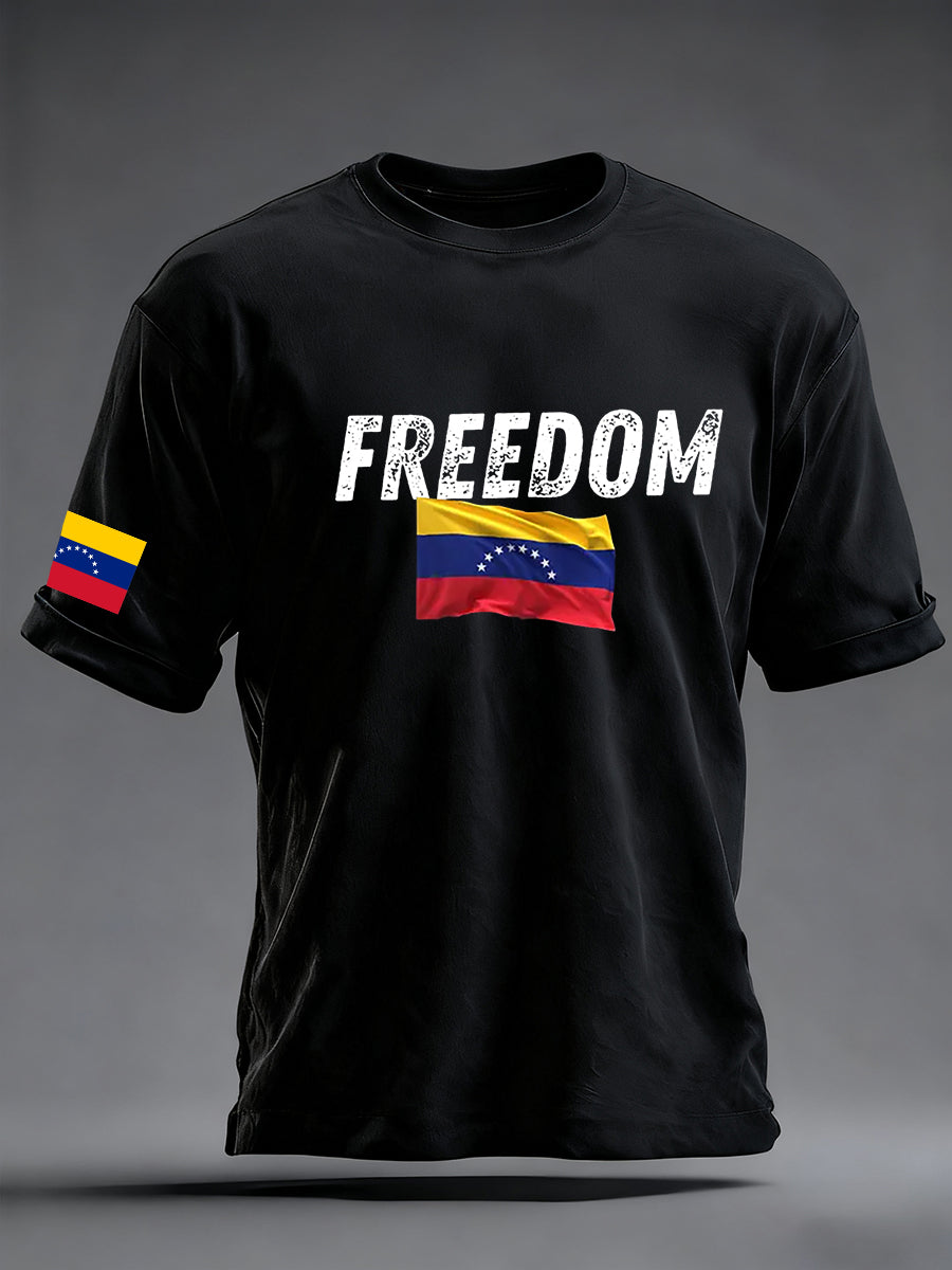 Camiseta de manga corta Freedom Venezuela para hombre