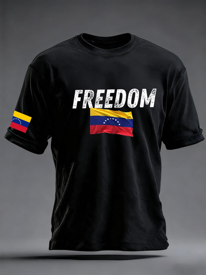 Camiseta de manga corta Freedom Venezuela para hombre