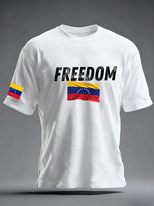 Camiseta de manga corta Freedom Venezuela para hombre