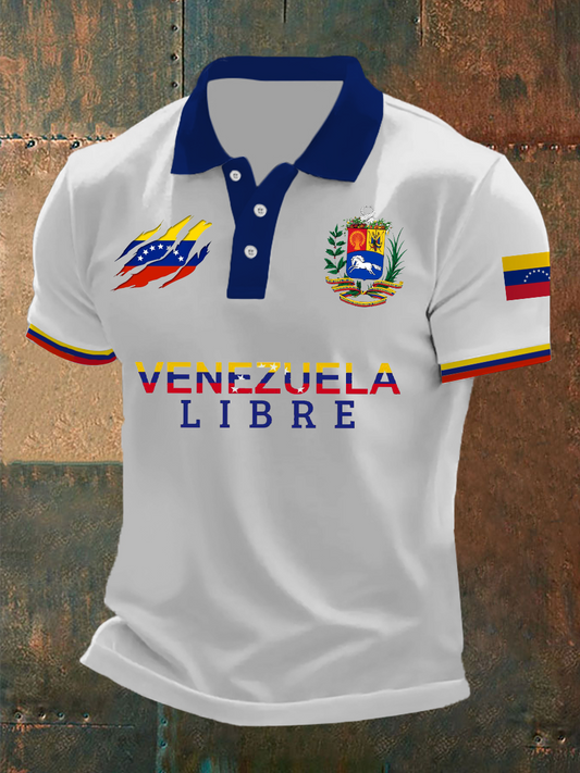 Camisa estampada Venezuela Libre para hombre