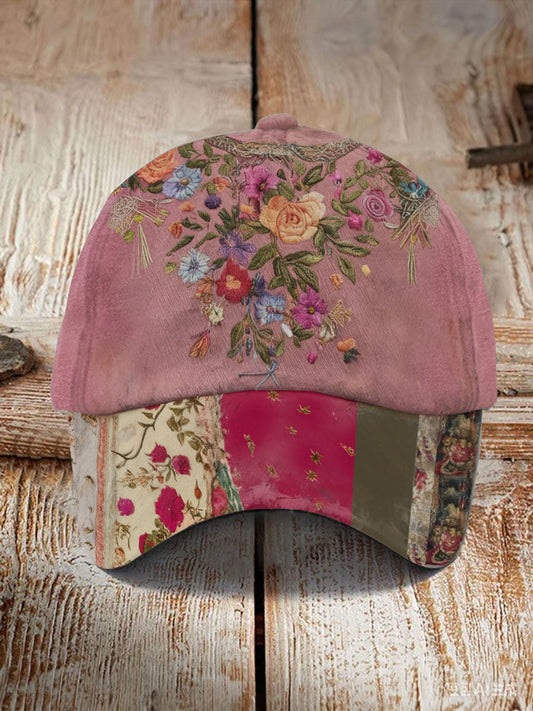 Sombrero impreso floral unisex de la conciencia del cáncer de pecho