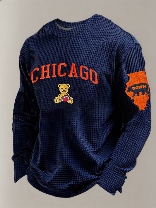 Hombres de los aficionados al fútbol Gameday Casual Waffle Sudadera