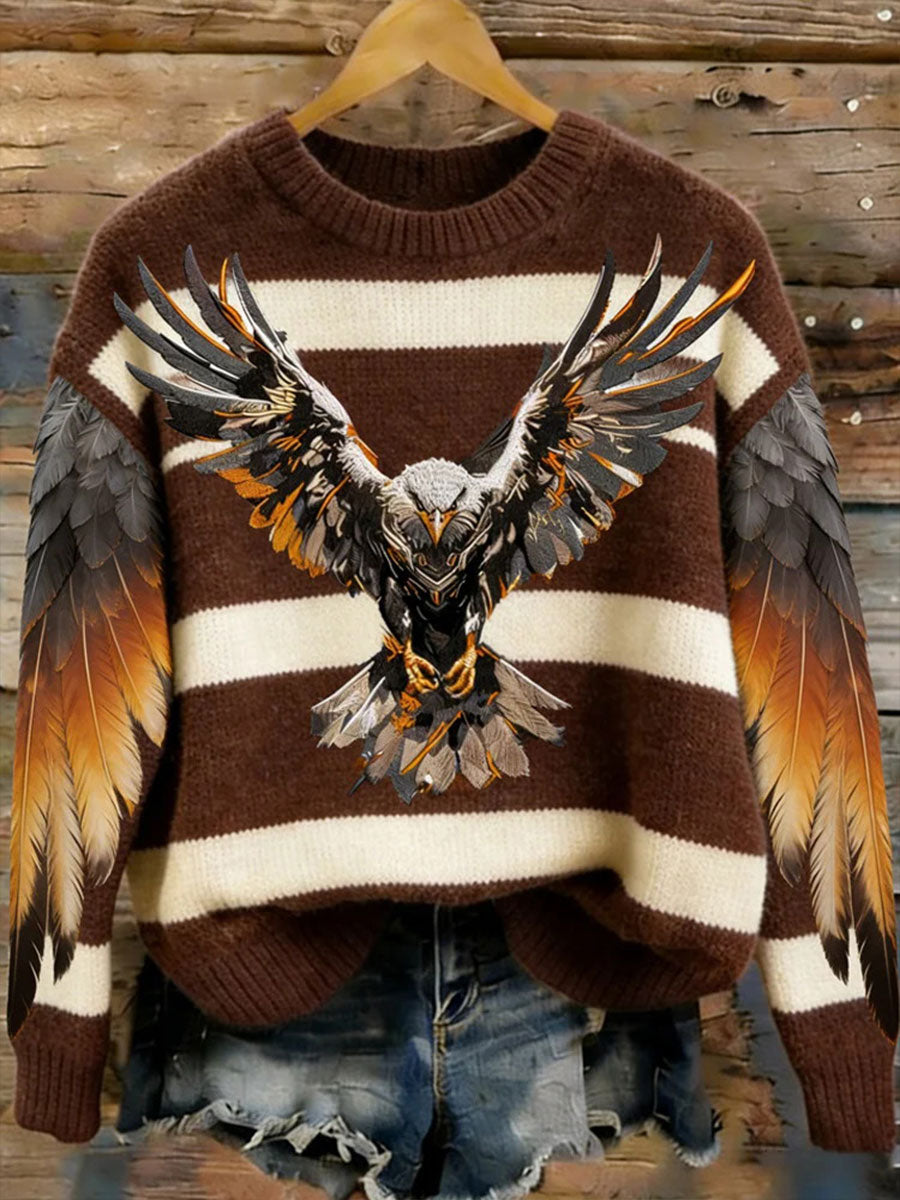 Sudadera Casual Mujer Eagle Print