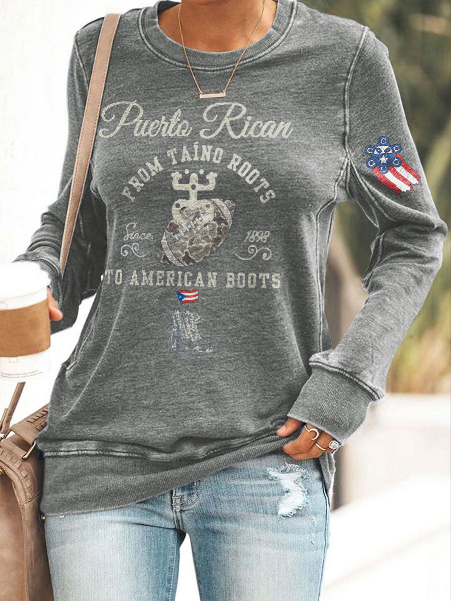 De las mujeres Puerto Rico Arte orgulloso impreso sudadera