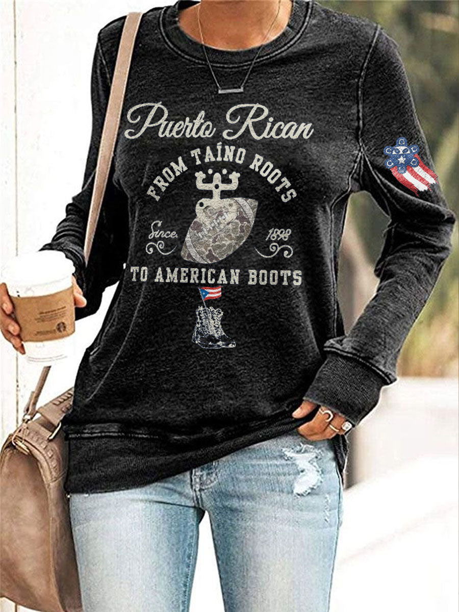 De las mujeres Puerto Rico Arte orgulloso impreso sudadera