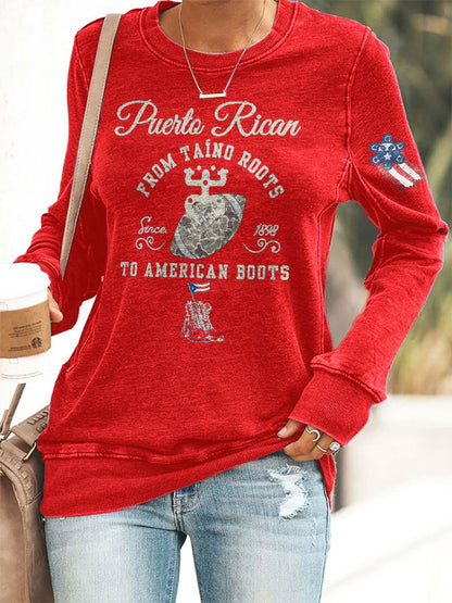 De las mujeres Puerto Rico Arte orgulloso impreso sudadera