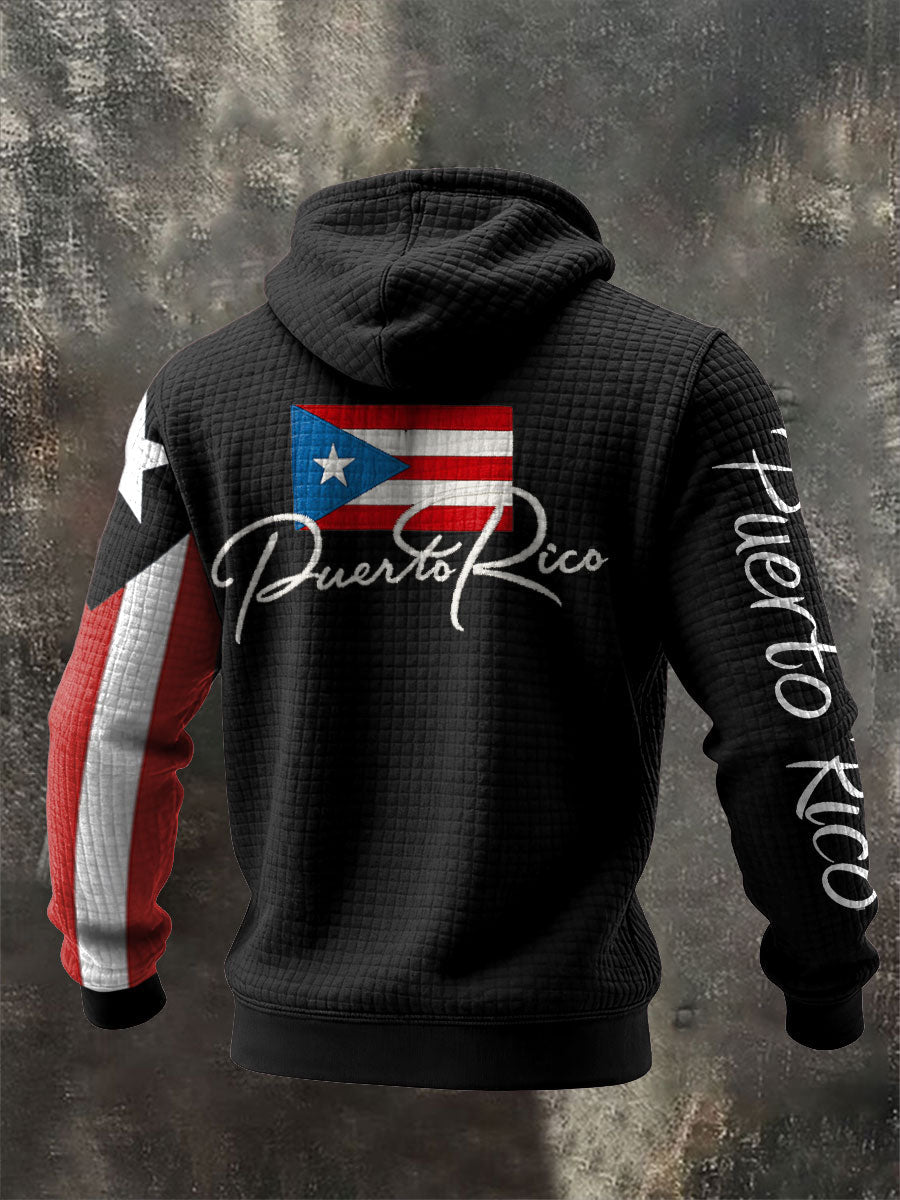 Sudadera con capucha de los hombres de arte orgulloso de Puerto Rico
