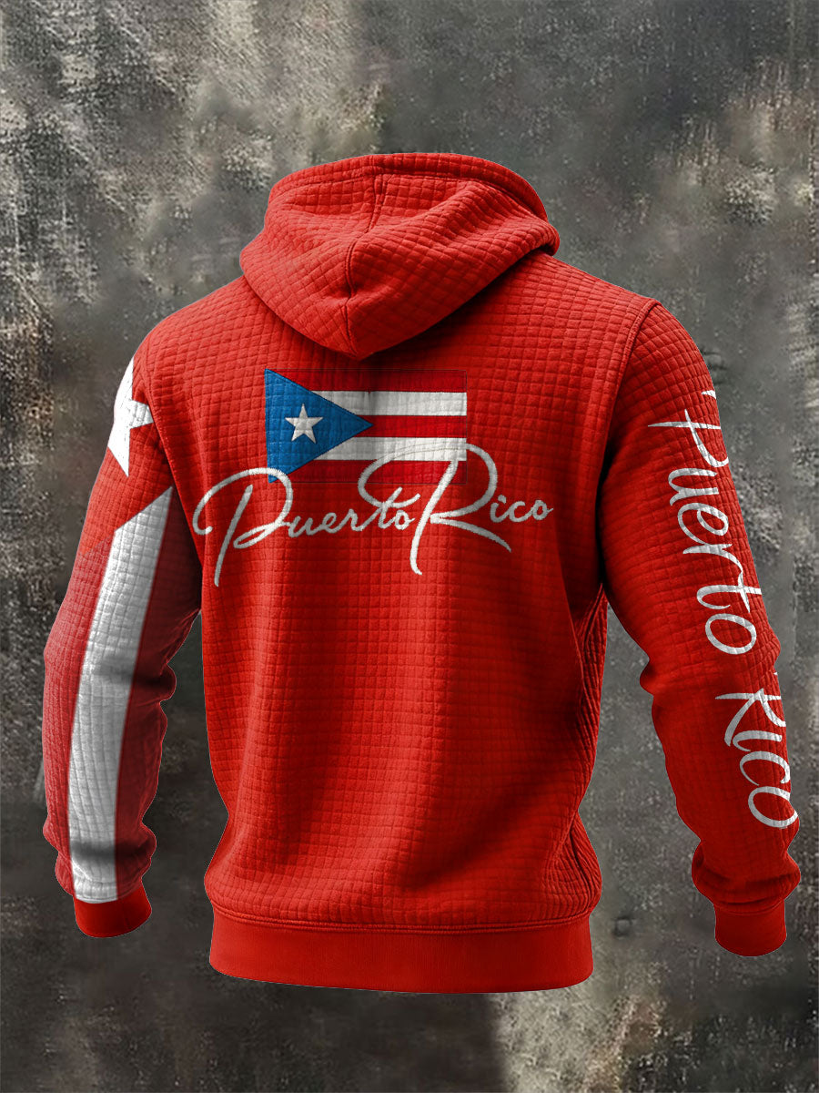Sudadera con capucha de los hombres de arte orgulloso de Puerto Rico