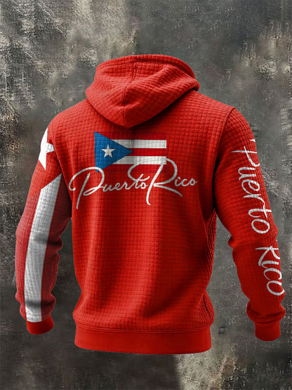 Sudadera con capucha de los hombres de arte orgulloso de Puerto Rico