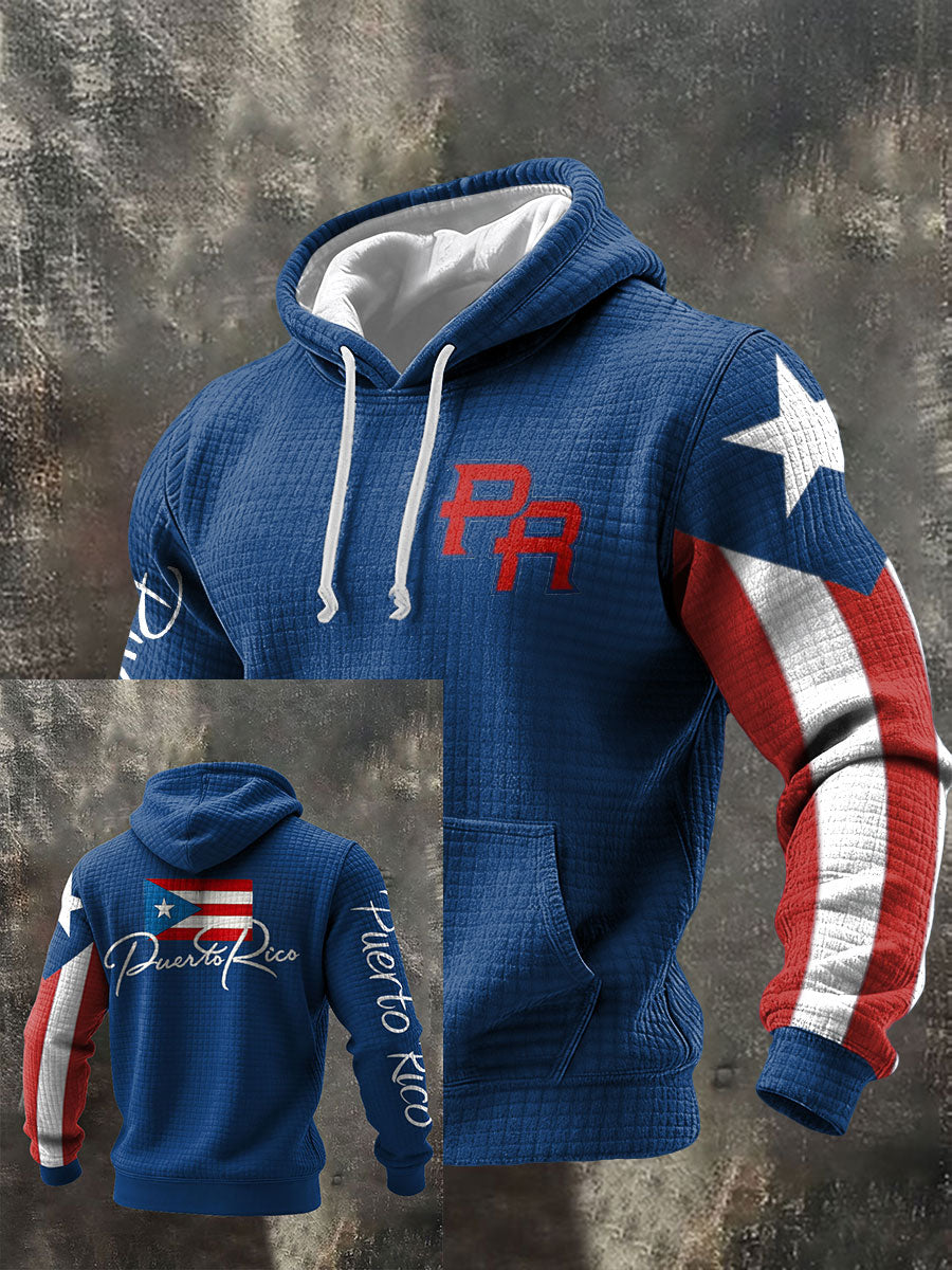 Sudadera con capucha de los hombres de arte orgulloso de Puerto Rico