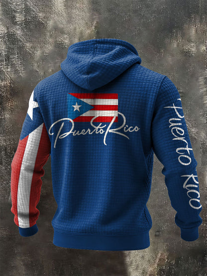 Sudadera con capucha de los hombres de arte orgulloso de Puerto Rico