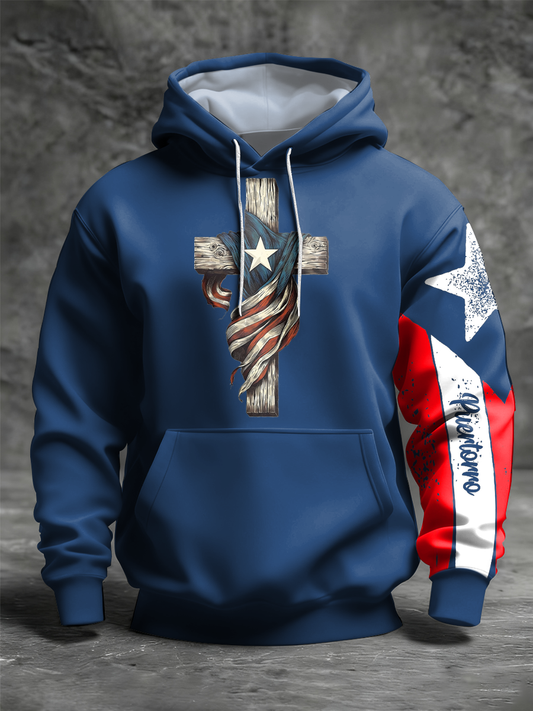 Hombres Puerto Rico orgulloso arte impreso Hoodie