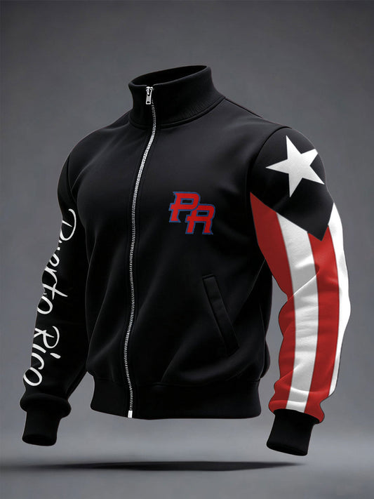 Abrigo de hombre Puerto Rico Orgulloso Impreso