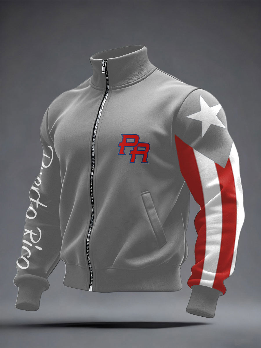 Abrigo de hombre Puerto Rico Orgulloso Impreso