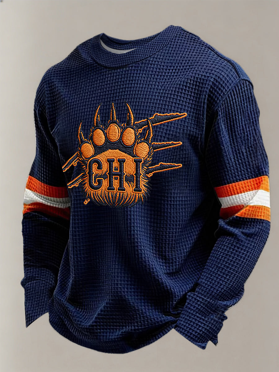 Hombres de los aficionados al fútbol Gameday Casual Waffle Sudadera