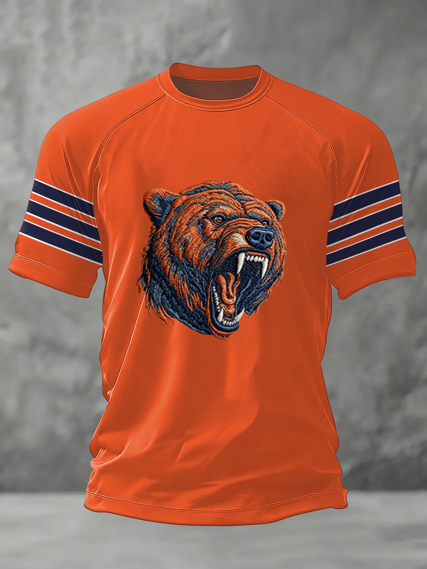 Camiseta casual Gameday de los fanáticos del fútbol de la impresión del oso de los hombres