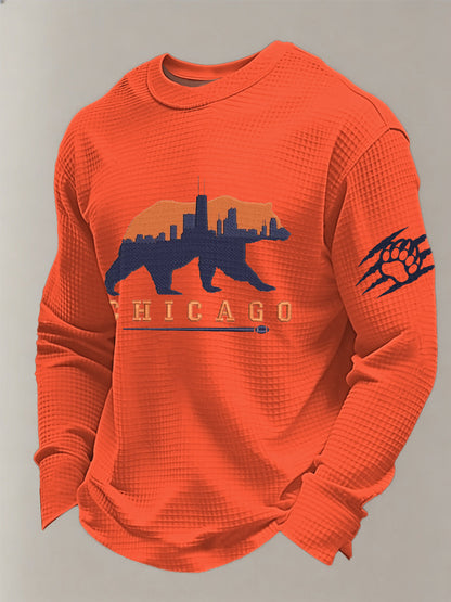 Hombres de los aficionados al fútbol Gameday Casual Waffle Sudadera
