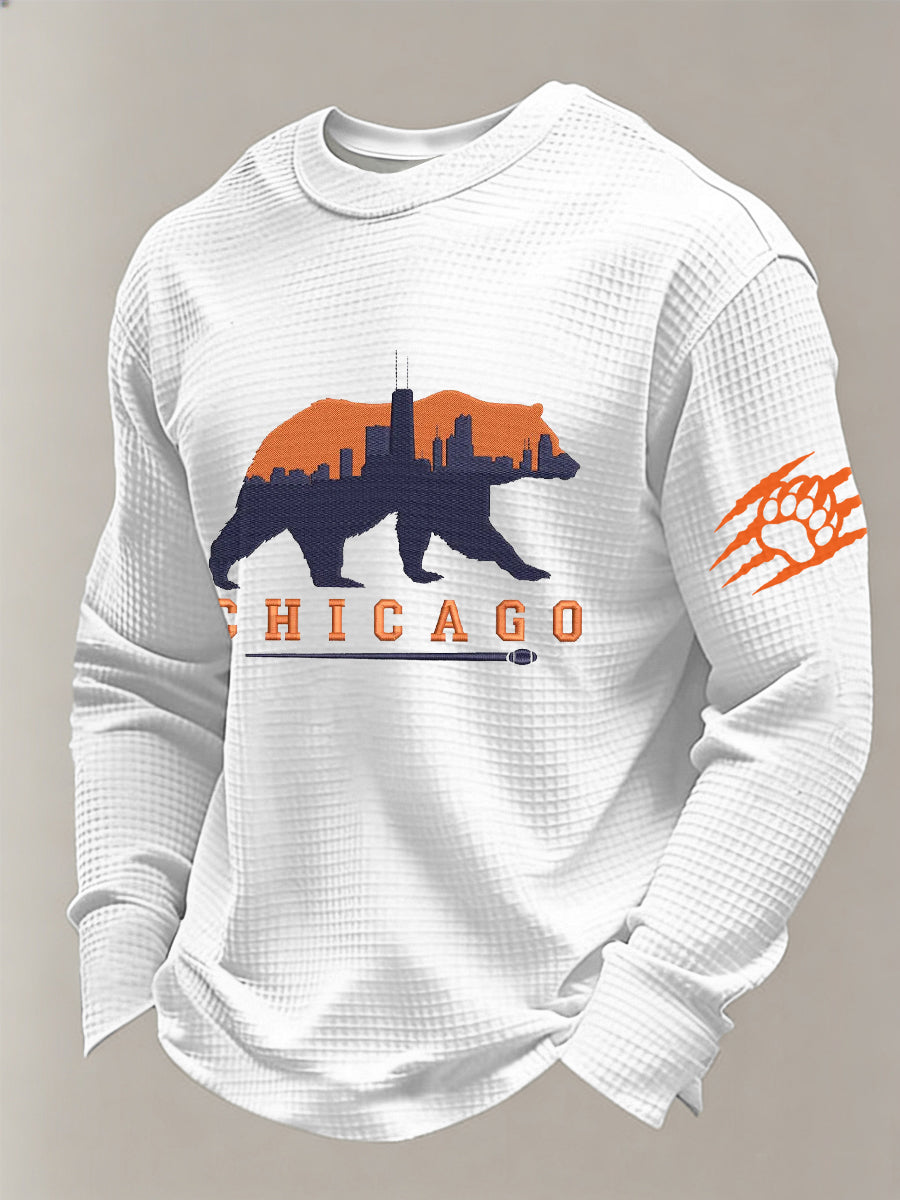 Hombres de los aficionados al fútbol Gameday Casual Waffle Sudadera