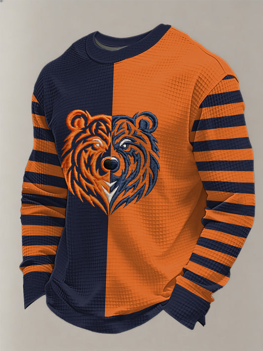 Hombres Bear Down Football Fans Gameday Casual Waffle Sudadera