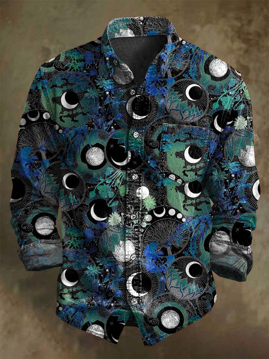 Camisa de manga larga con estampado misterioso inspirado en la medianoche