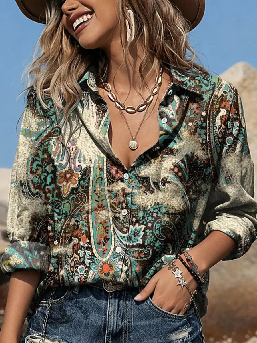Camisas estampadas de mujer Western Pattern