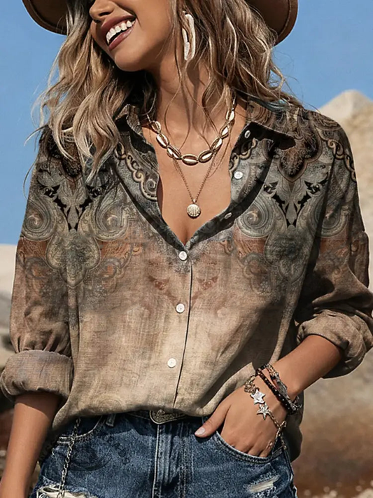 Camisas estampadas de mujer Western Pattern