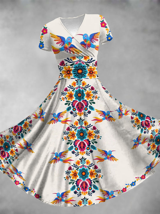 Vestido de manga corta para mujer