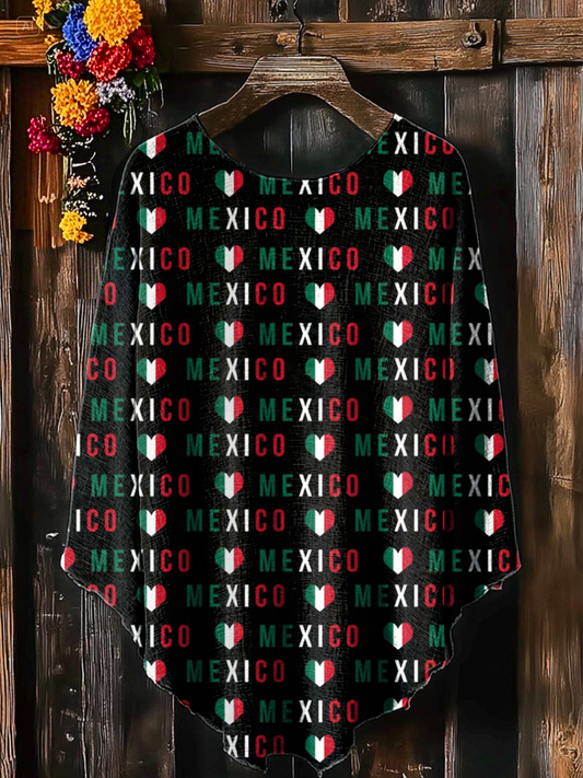 Unisex Fiesta Mexicana Cinco De Mayo Floral Arte Impreso Chal