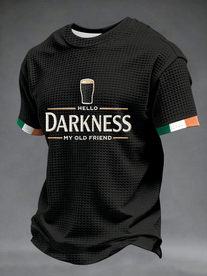 Camiseta manga corta Hello Darkness My Old Friend Waffle para hombre
