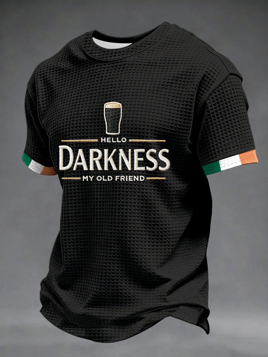 Camiseta manga corta Hello Darkness My Old Friend Waffle para hombre