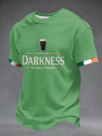 Camiseta manga corta Hello Darkness My Old Friend Waffle para hombre